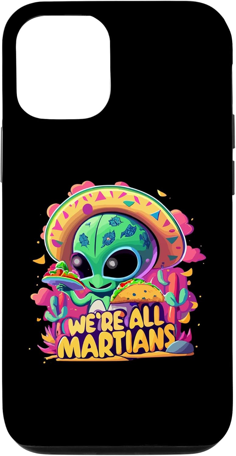 Camisetas para iPhone 1212 Pro Alien Taco Funda marciana mexicana