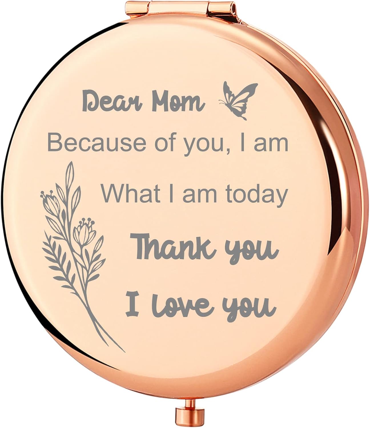 Casfine Regalos personalizados para mamá  Regalos de espejo compacto grabado con agradecimiento para mamá  Los mejores regalos para mamá de hijo