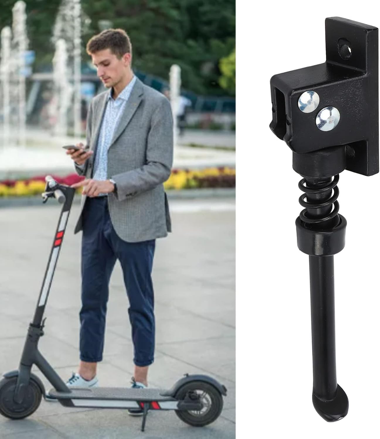 Vbestlife Scooter eléctrico Kickstand aleación de aluminio Scooter eléctrico soporte de estacionamiento mochilas para scooter eléctrico piezas de