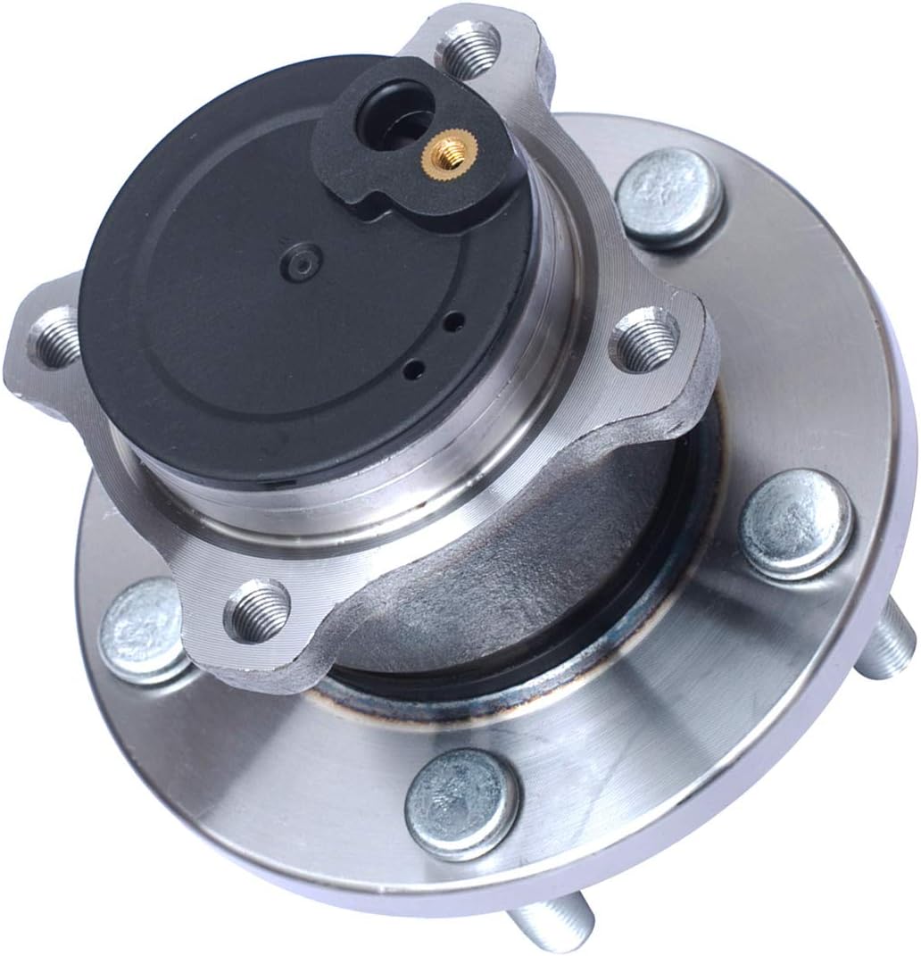 512347 Cojinete de rueda trasera y conjunto de cubo compatible 2004-2013 Mazda 3 2006-2015 Mazda 5 FWD 5 Lug WABS
