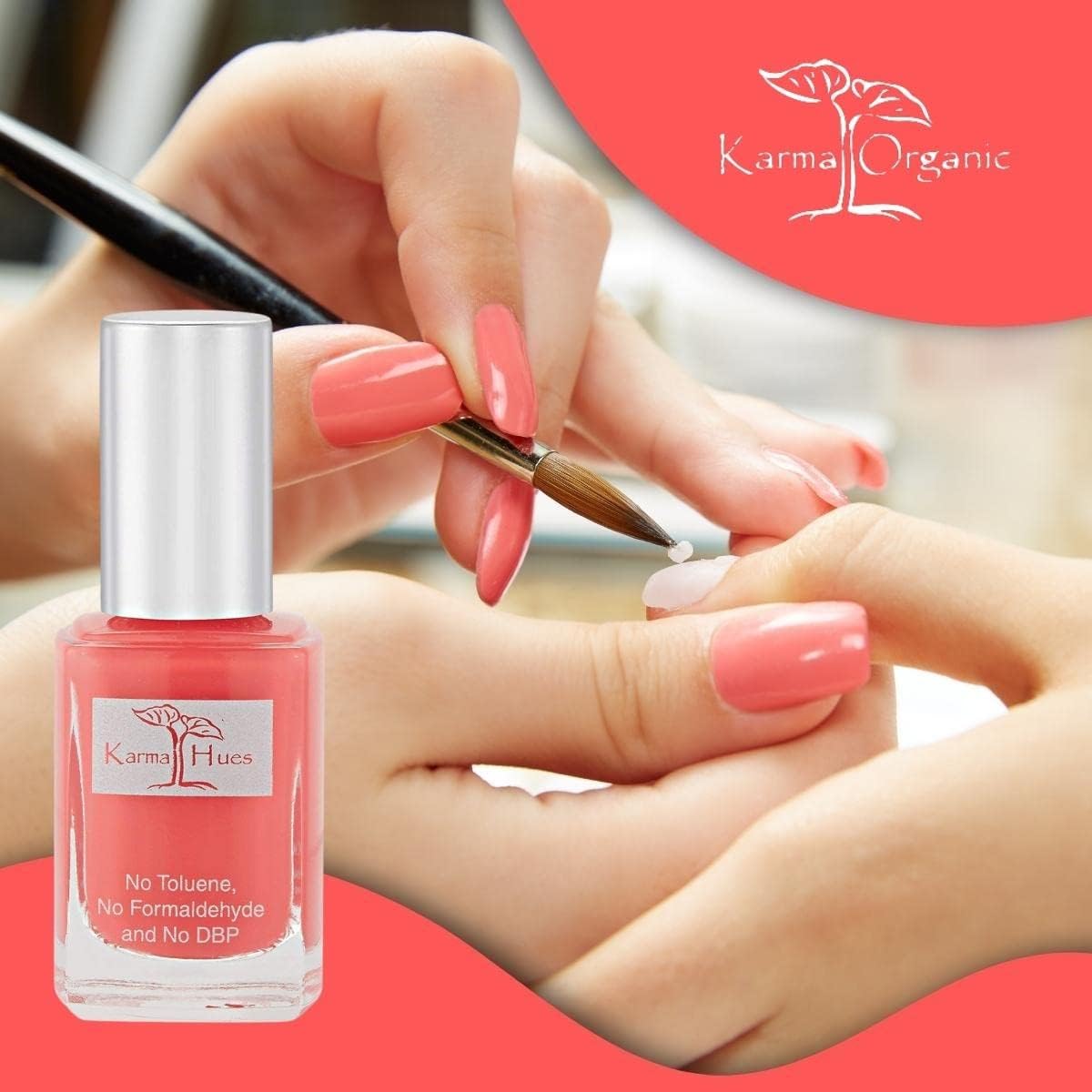 Karma Organic Esmalte de uñas  Esmalte de uñas de secado rápido, no tóxico, vegano y libre de crueldad animal para adultos y niños  (noches de