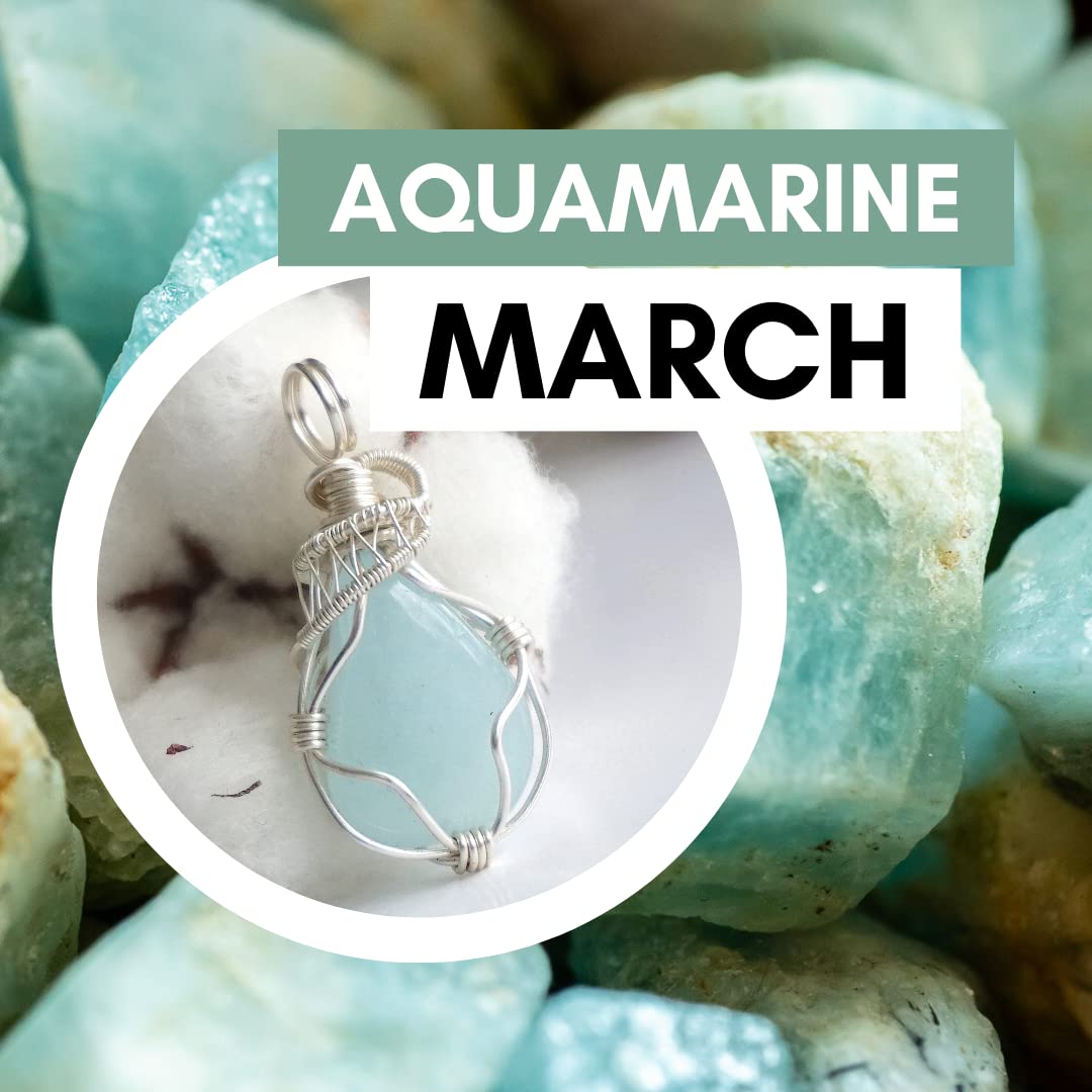 Designs by Nature Gems Handmade Womens Genuine Raw Aquamarine Earrings – Comes with 1.5 Antique Bronze and Gift Box, March Birthstone, Mothers Day