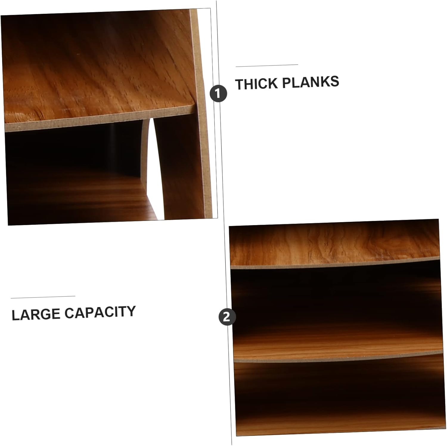 Estantería de múltiples capas Soporte para libros Estante de almacenamiento de madera Soporte de archivo de papel de múltiples capas Paletas de
