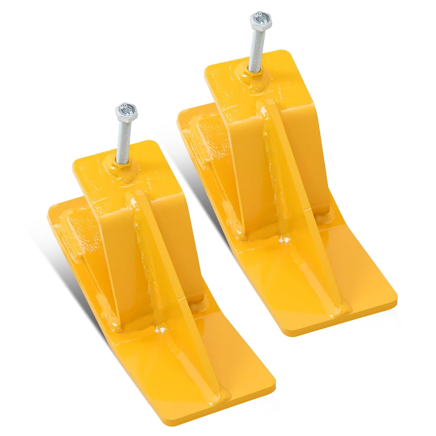 2 protectores de cubo de tractor, protector de borde de esquí, dispositivo antideslizante para eliminación de hojas de nieve, grava, amarillo