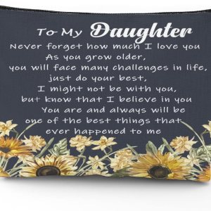 Regalos para mamá, sobrina, hija, hermana, bolsa de maquillaje para mujeres, regalo de cumpleaños, Navidad, cosmético, neceser de viaje, Hija-A004 Regalos para mamá, sobrina, hija, hermana, bolsa de maquillaje para mujeres, regalo de cumpleaños, Navidad, cosmético, neceser de viaje, Hija-A004