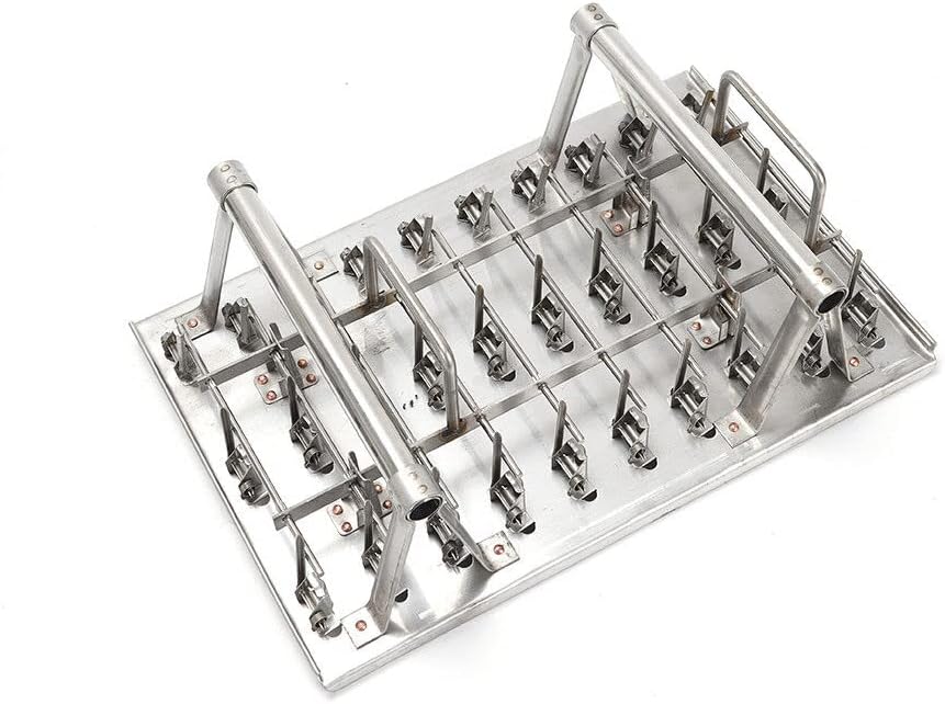 KONKENIE Acero inoxidable Ice Lolly Molds Palillo de helado de paleta titular de plata (30PCS)