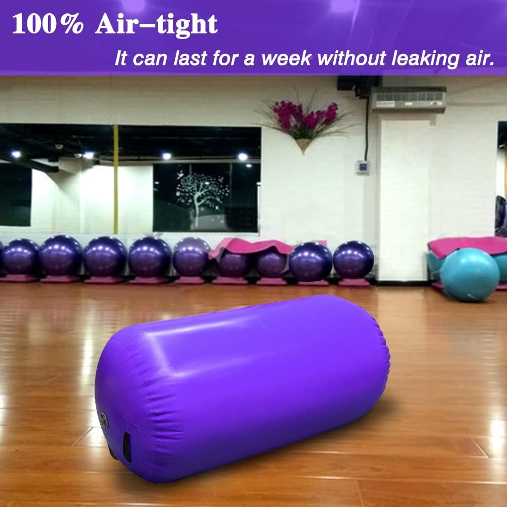 Colchoneta de aire con bomba eléctrica, rodillo inflable de gimnasia para uso doméstico, entrenamiento de gimnasio, animación, yoga