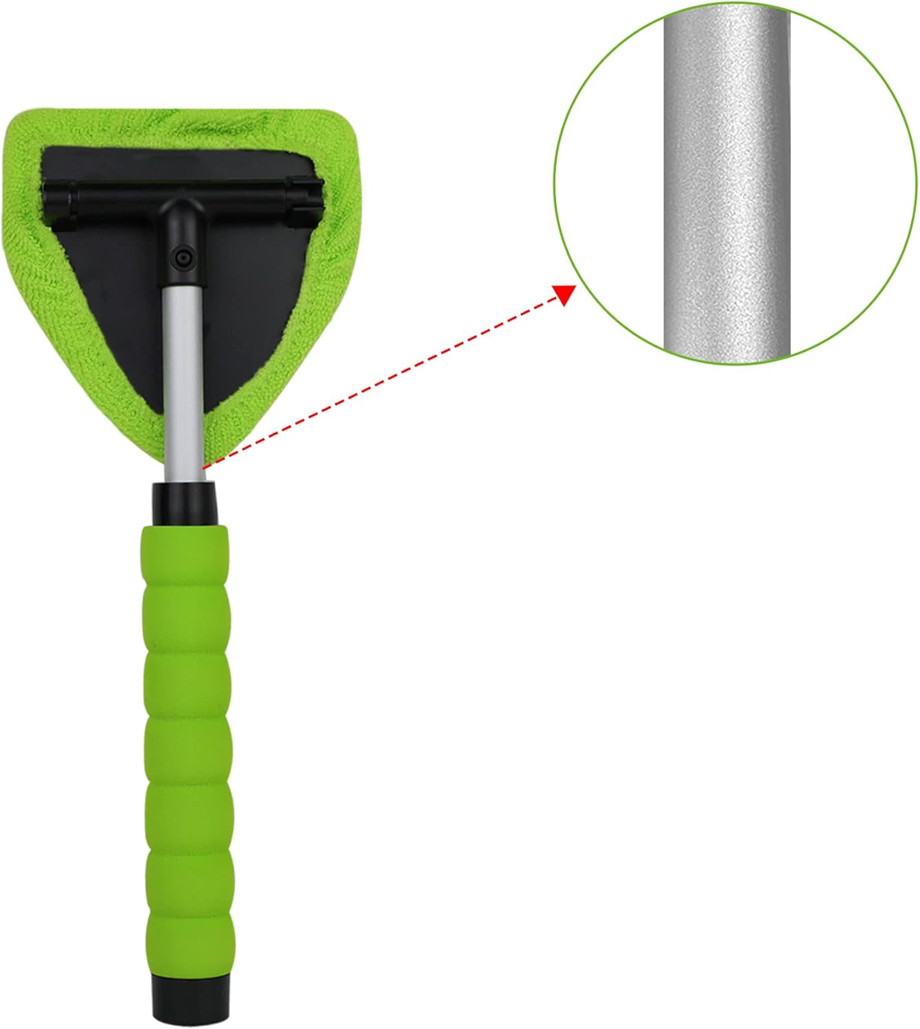 Tidy Monster Herramienta de limpieza de parabrisas, limpiador de ventana de automóvil de microfibra con 4 almohadillas de microfibra reutilizables y