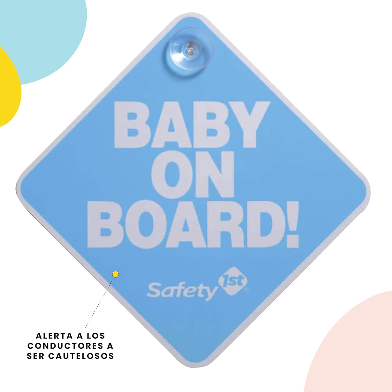 Safety 1st Cartel de bebé a bordo, azul (paquete de 2)