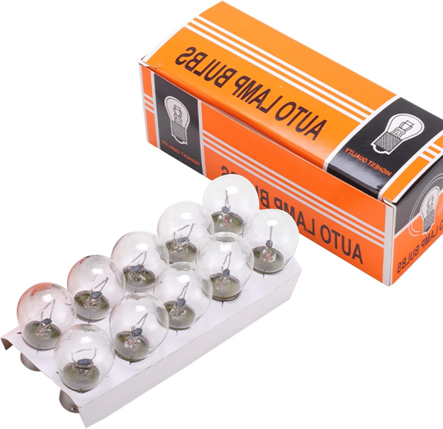 10 luces de freno 1141 para automóvil, 12 V, 21 W, pie plano, luz de señal de giro de una sola luz, repuesto de bombilla de repuesto compacta, mini