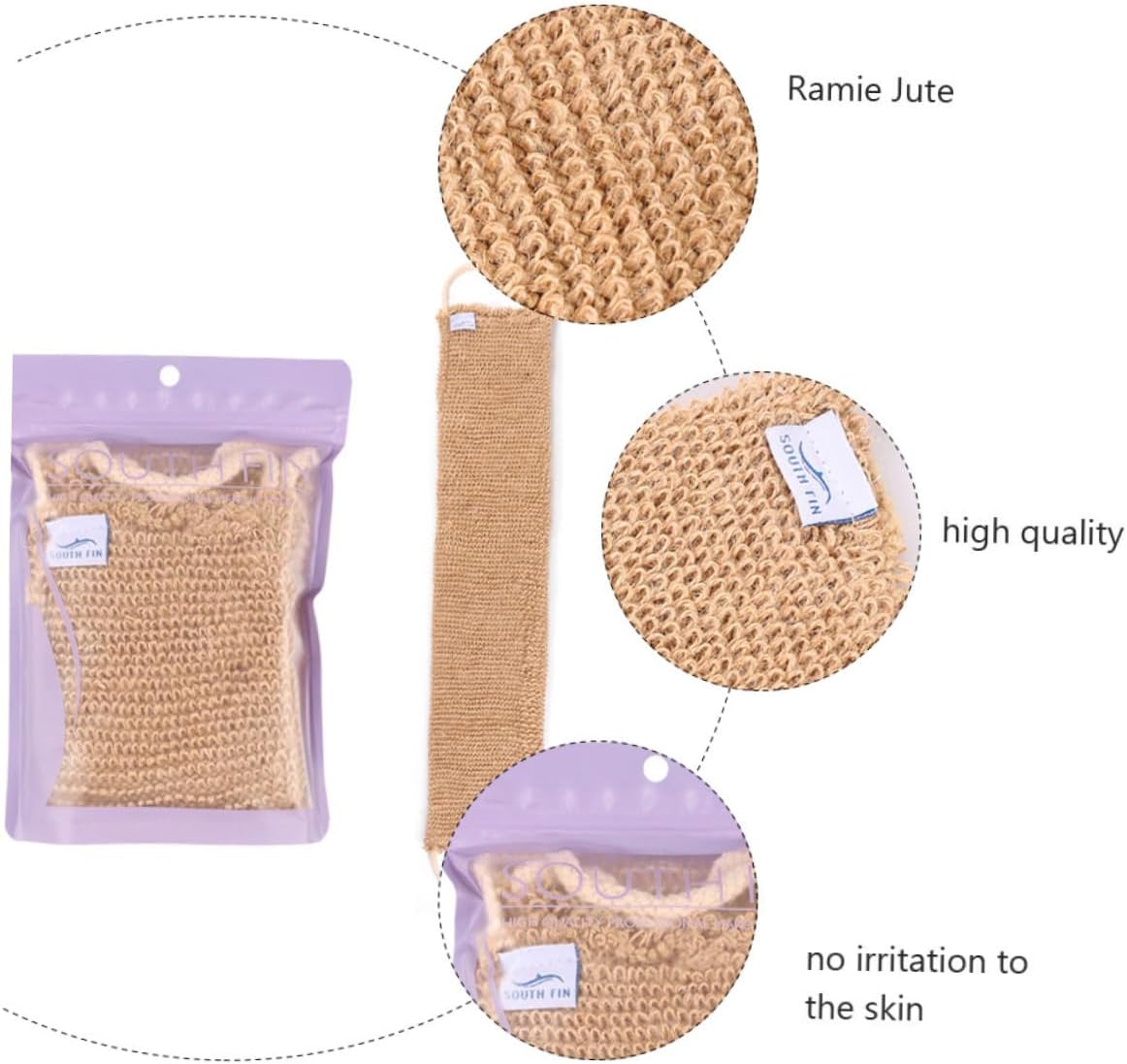 Beavorty Esponja de limpieza de barra de baño Esponja corporal Esponja de baño para cuerpo Mango extra largo Cepillo de espalda de lufa Correa de