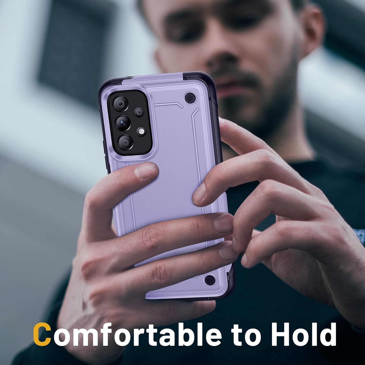 Asuwish Funda protectora de pantalla de vidrio templado para Samsung Galaxy A53 5G y delgada y resistente híbrida protectora de doble capa,