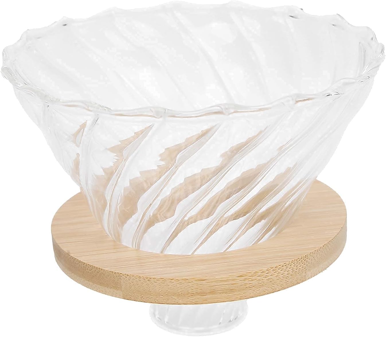 Gotero de café de vidrio para verter sobre el gotero de café con base de madera de bambú, accesorios de preparación lenta para cafetera, herramienta