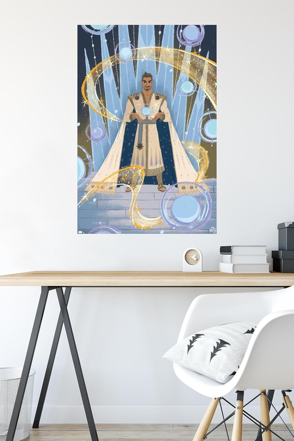 Trends International Disney Wish – Póster de collage 4 (King Magnifico), póster de pared, 22.37 x 34.00 pulgadas, paquete de póster y montaje prémium