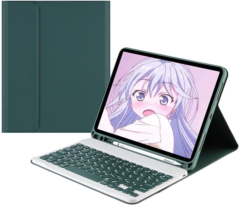 Teclado a color para Galaxy Tab S6 Lite de 10.4 pulgadas modelo 2020 SM-P610P615 funda de teclado bonita funda desmontable inalámbrica Bluetooth