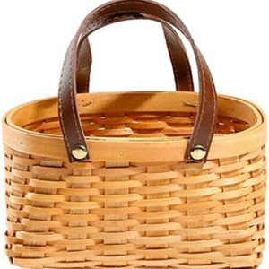 Pequeña cesta de almacenamiento decorativa de madera natural con asa, cesta de pastos marinos, cesta de almacenamiento tejida a mano, cesta de Pequeña cesta de almacenamiento decorativa de madera natural con asa, cesta de pastos marinos, cesta de almacenamiento tejida a mano, cesta de