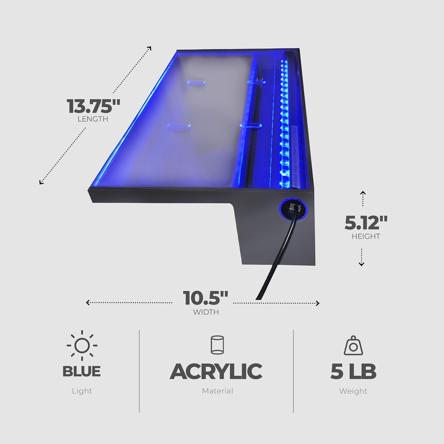 Danner Manufacturing, Inc., Pondmaster – Derramero con luz LED, 03755, color azul