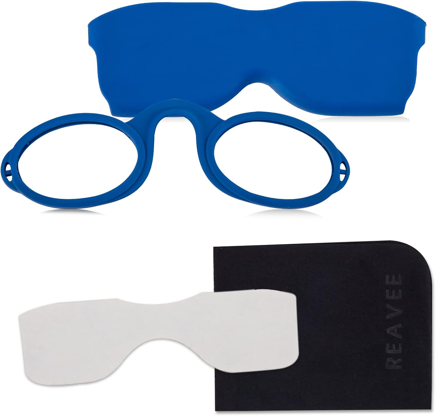 REAVEE Lentes de lectura ultra delgados sin brazos para hombres y mujeres, lectores pequeños y planos, tamaño de bolsillo compacto con soporte
