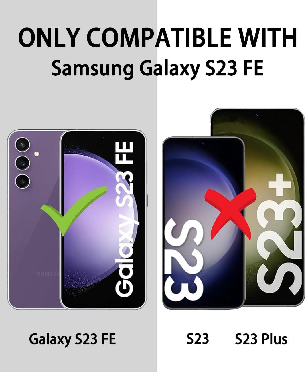 Funda compatible con Samsung Galaxy S23 FE 5G, funda delgada con purpurina para mujer, protección contra caídas, resistente funda Hybird para S23 FE