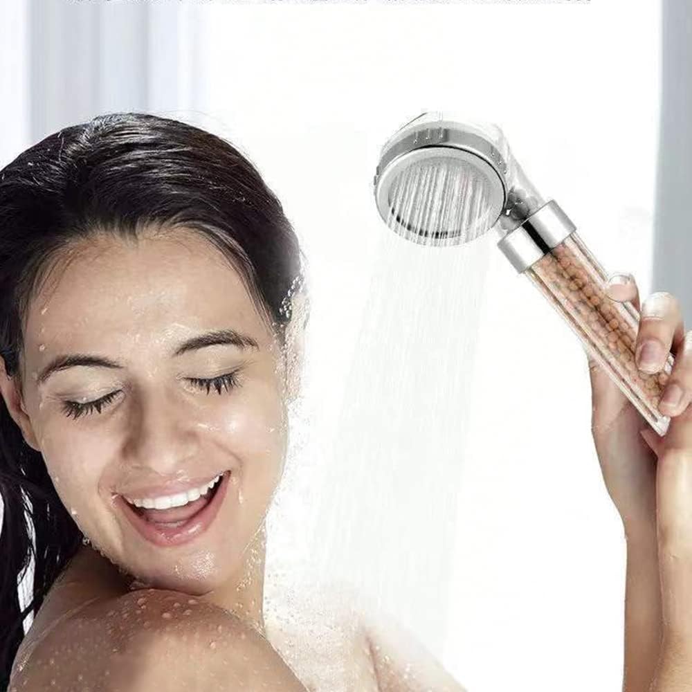 High Pressure Shower Head with Handheld & Shower Filter for Hard Water,Detachable Water Saving & Massage Setting Shower Heads with Hose and Holder