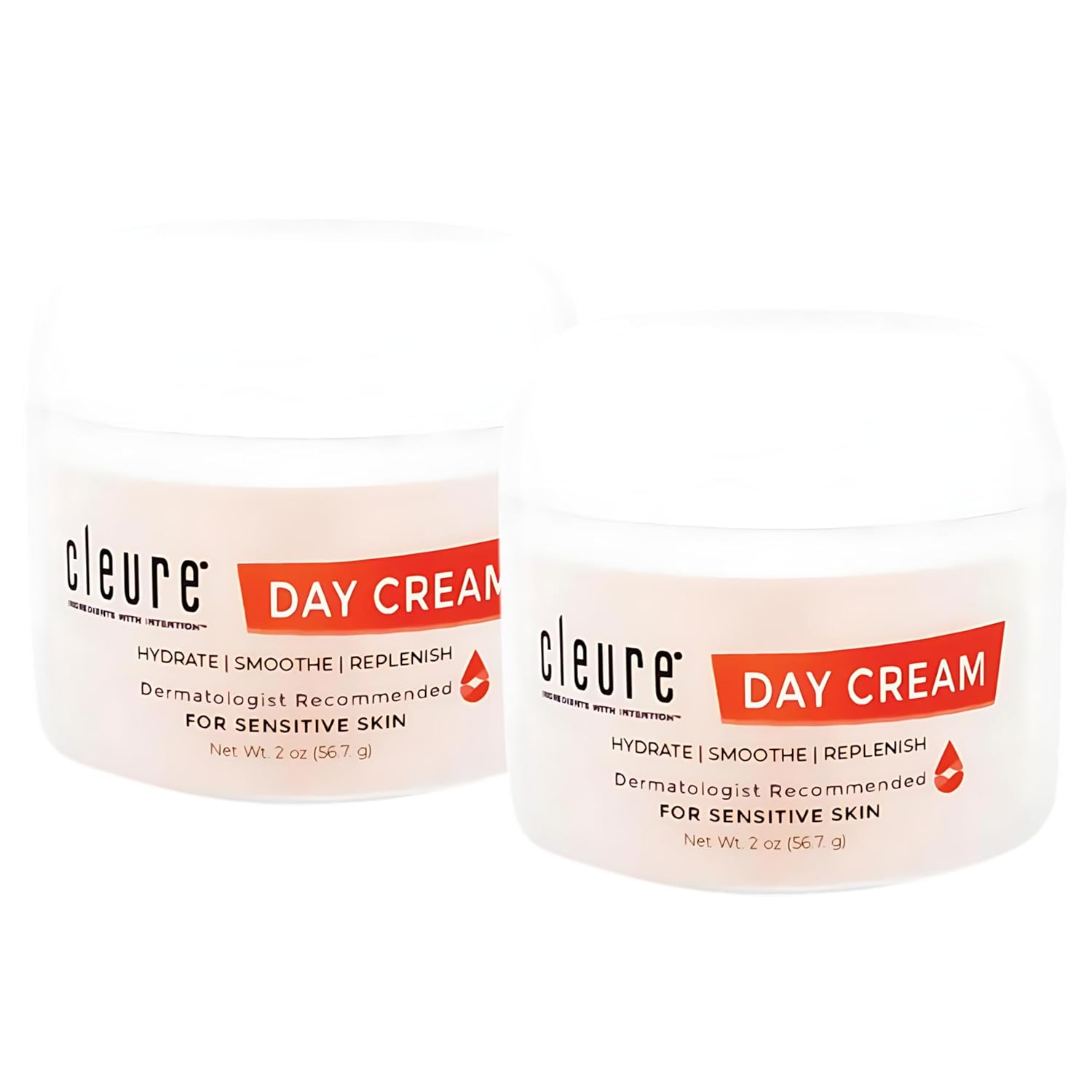 Cleure Crema de día antienvejecimiento e hidratante facial con manteca de karité pura para pieles sensibles, sin fragancia, sin gluten, salicilatos