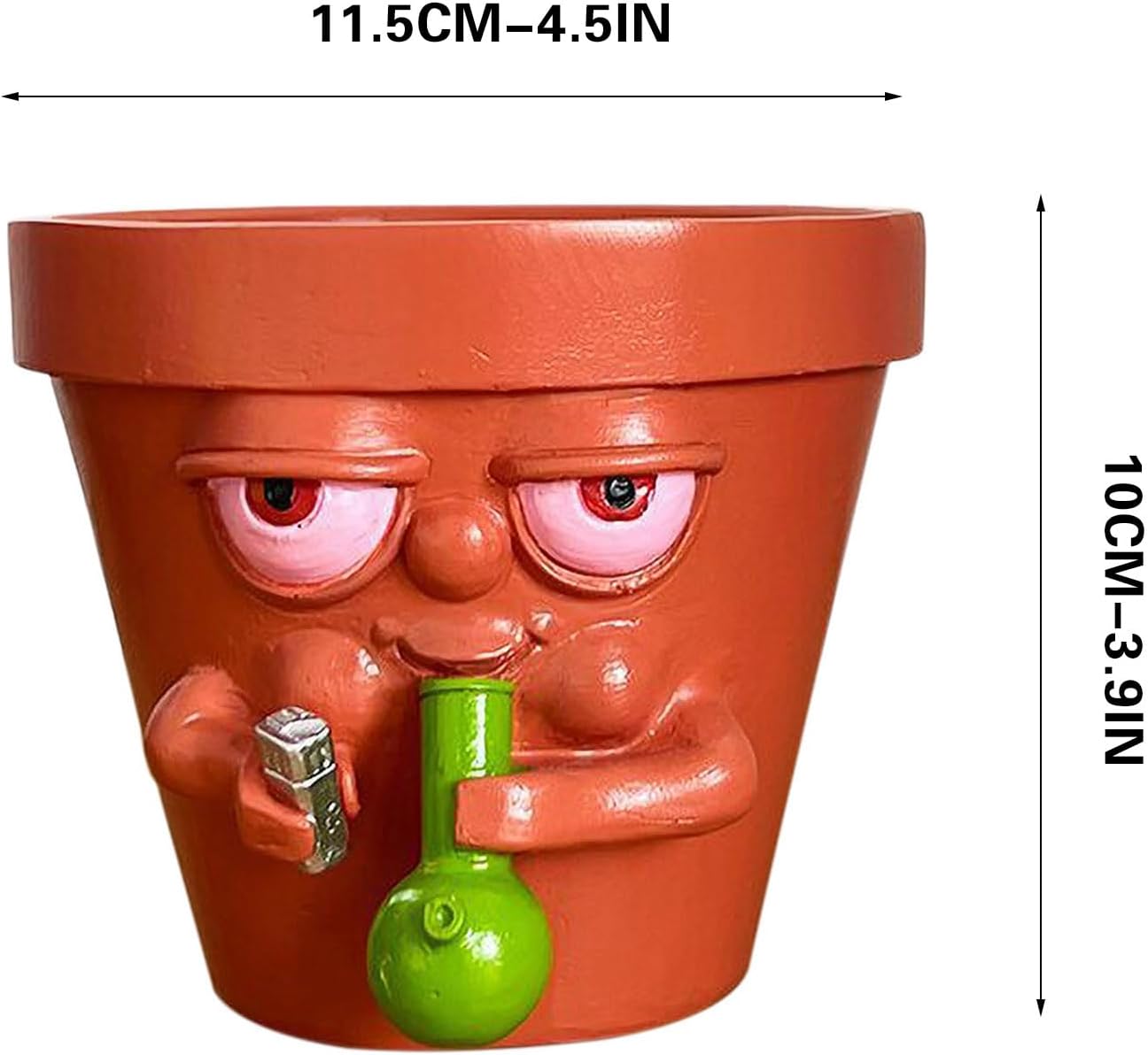 Maceta divertida para suculentas de interior, maceta divertida, maceta creativa, maceta con tubo y encendedor, maceta para suculentas, maceta