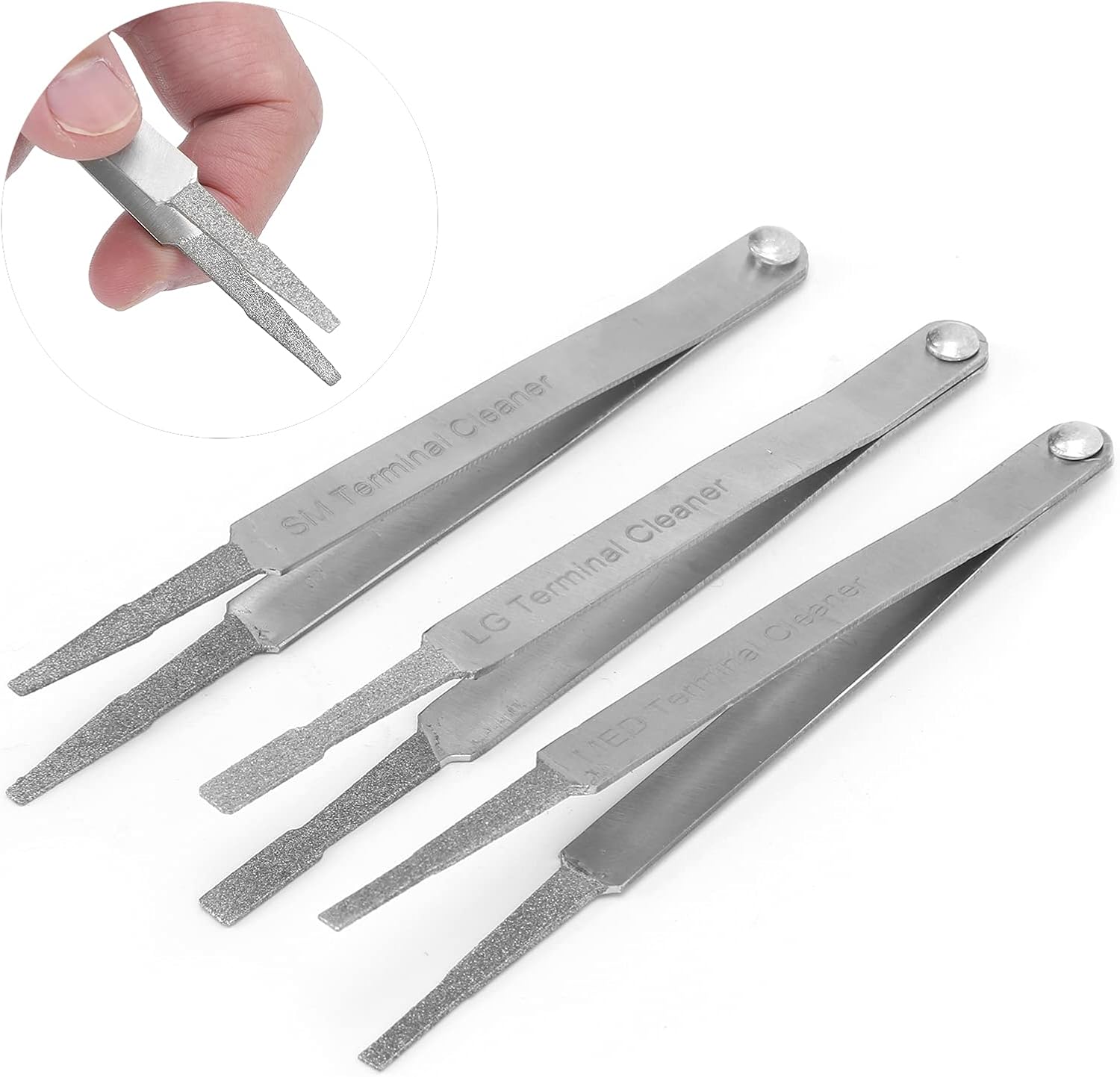 Juego de limpiador de terminales de 3 piezas, pinzas de cableado de terminales de repuesto para conector eléctrico pequeño, conector de pasador de