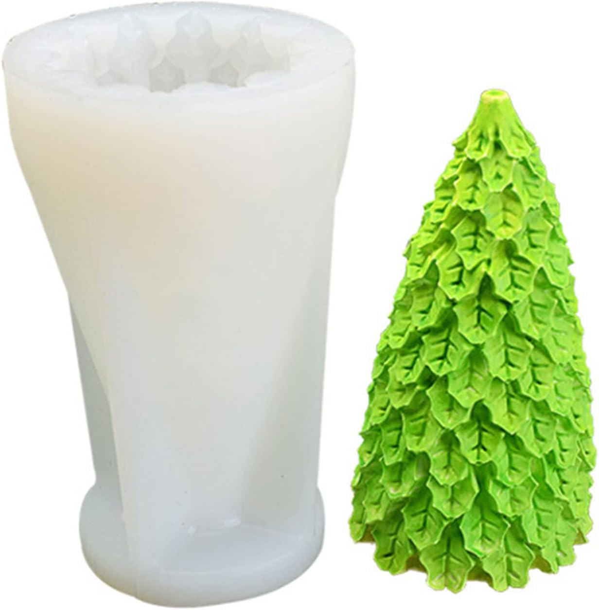 Moldes de silicona para velas de árboles de Navidad 3D, para jabón casero, bares, decoración de vacaciones, suministros para manualidades