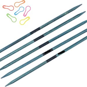 Lykke – Agujas de tejer de doble punta índigo de 5.9 in (6 pulgadas) con marcadores de puntada de la marca All Things Knitting (US 70.177 in) Lykke – Agujas de tejer de doble punta índigo de 5.9 in (6 pulgadas) con marcadores de puntada de la marca All Things Knitting (US 70.177 in)