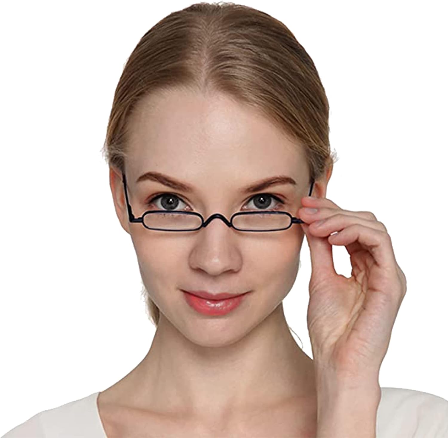 Mini lentes de lectura con bolígrafo delgado con estuche de clip portátil, lectores de bolsillo pequeño para hombres y mujeres