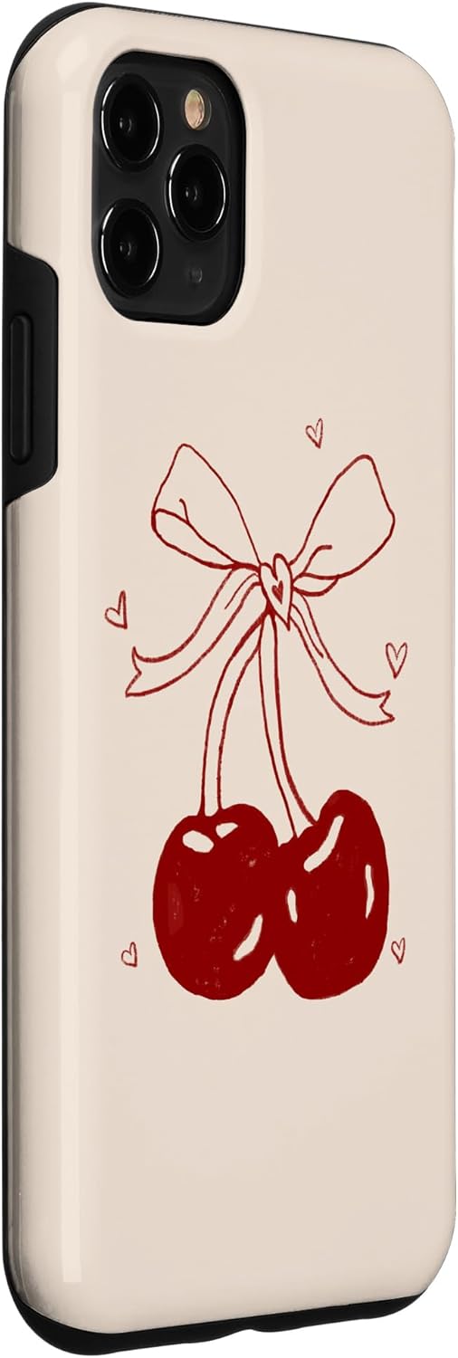 Funda para iPhone 11 Pro Max Cherri lazos cereza