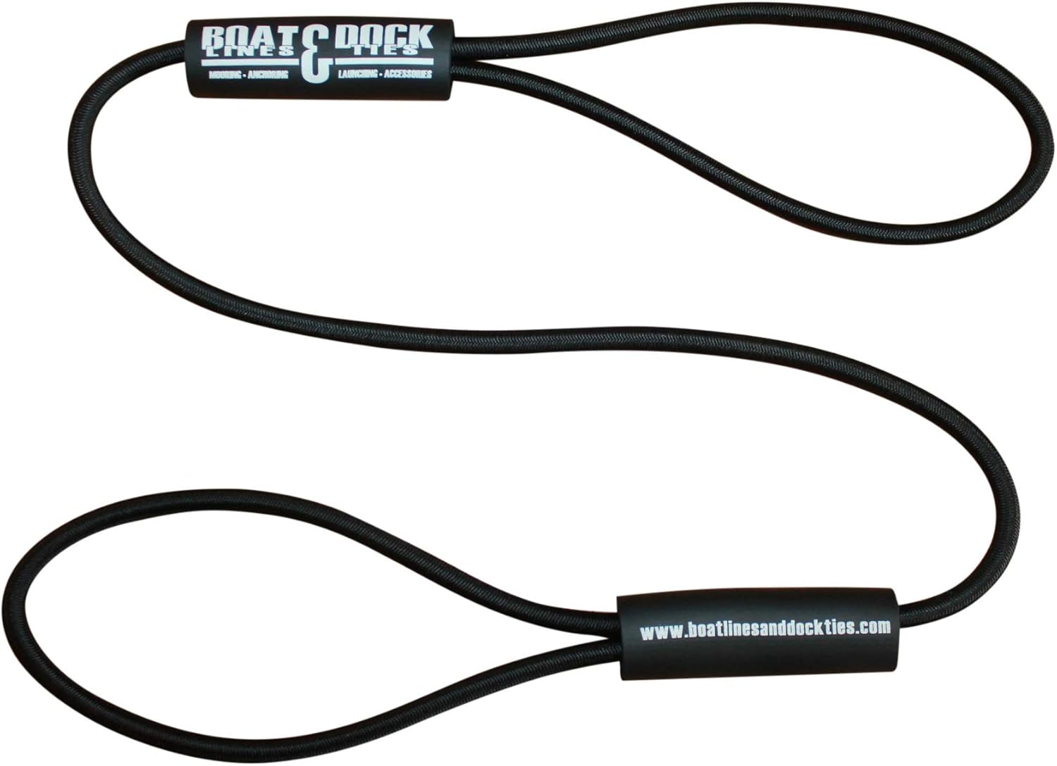 Boat Lines & Dock Ties – Lazos elásticos básicos para muelle de barco con flotadores (negro, 48 pulgadas, 1 unidad)