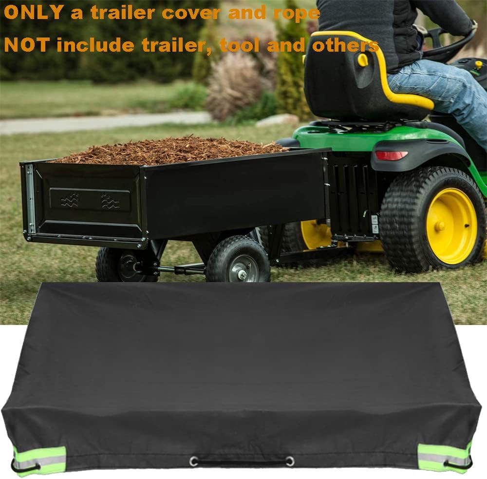 Cubierta de remolque inclinada para tractor de césped, cubierta impermeable de remolque de carro utilitario, cubierta de acero para carrito de