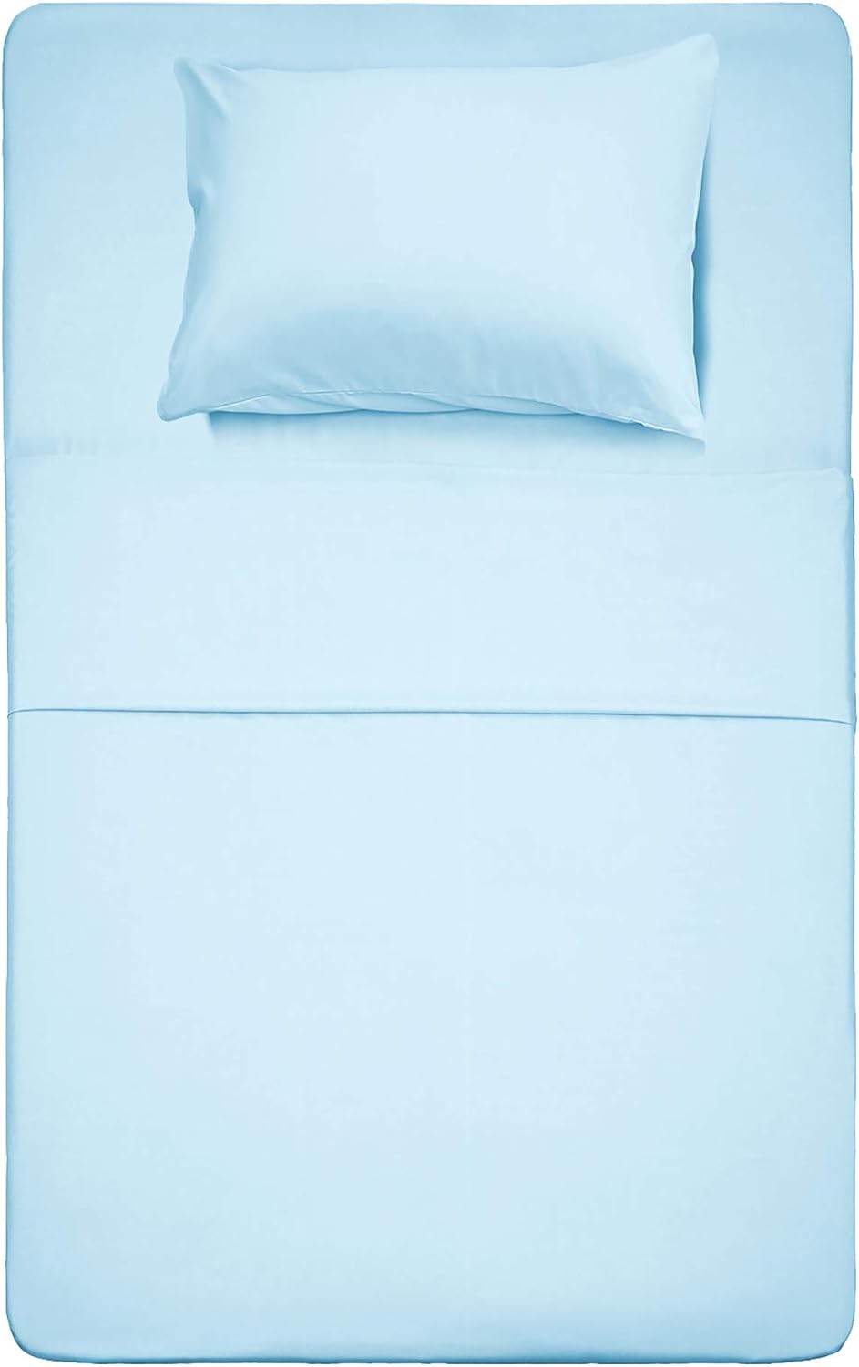 Juego de sábanas de diseño estampado clásico – Juegos de sábanas con bolsillo profundo ultra suave y transpirable., Microfibra, Celeste (Baby Blue),
