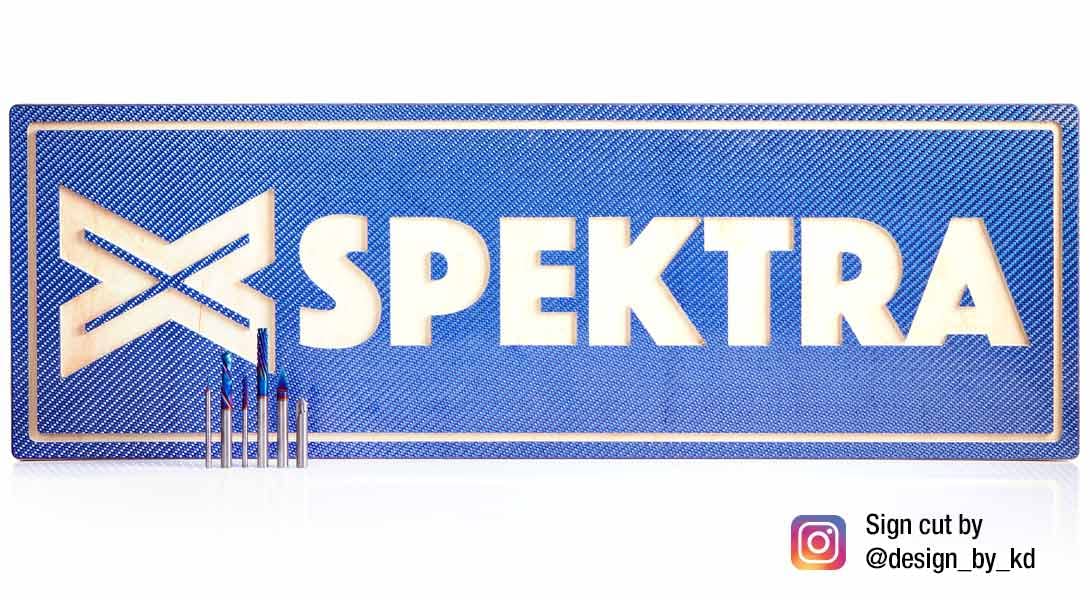 Amana Tool 45773-K Spektra Extreme Tool Life Coated 30 Grados Grabado 0.020 Punta Ancho x 14 SHK x 2-14 Pulgadas Largo Señalización Router Bit