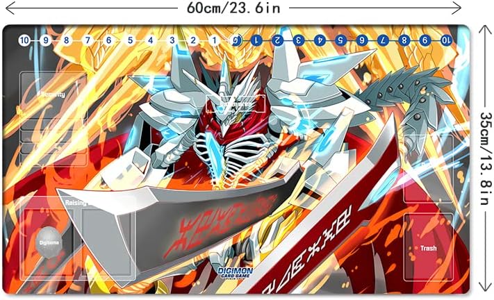 Nuevo DTCG Duel Playmat Digimon Jesmon Juego de cartas coleccionables TCG CCG Mat Pad + bolsa gratis (ZD002-300-SM)