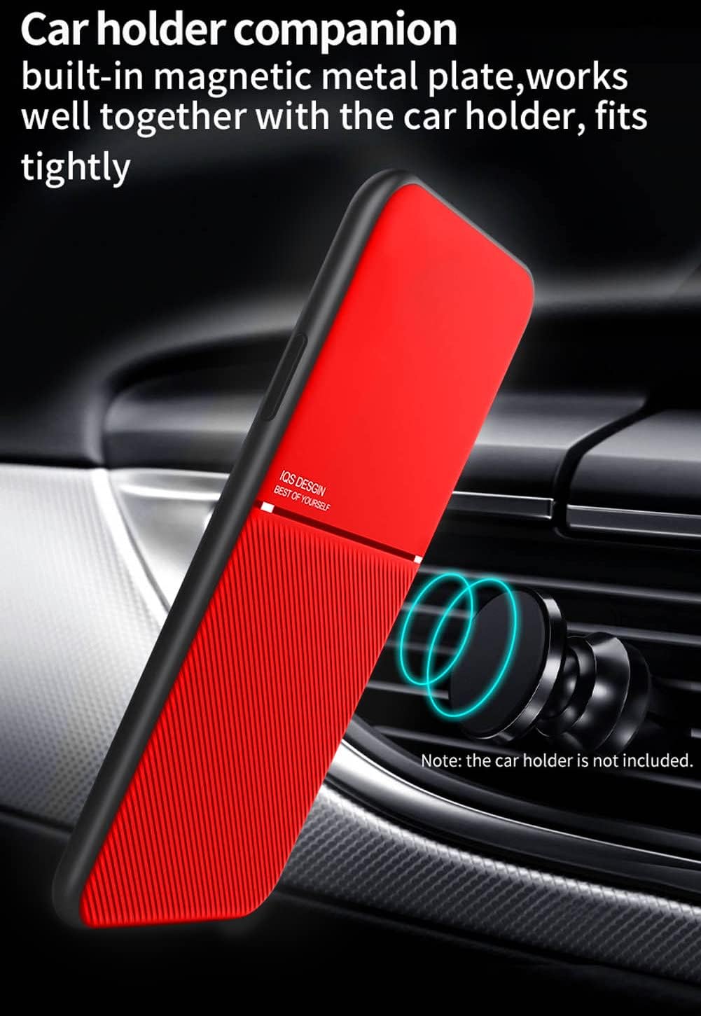Mowen Cubierta De La Cubierta Del Parachoques Placa De Metal Incorporada Para Huawei Mate 20 X – Rojo