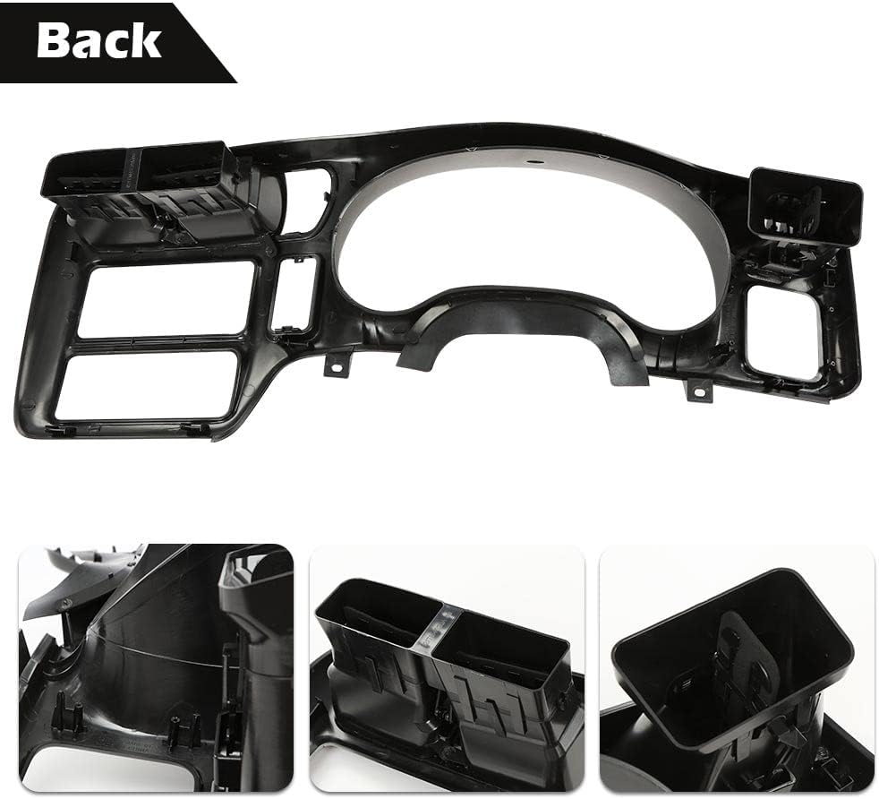 G-PLUS Cubierta de salpicadero compatible con Chevy Blazer S10GMC Jimmy Sonoma 1998-2004, color negro