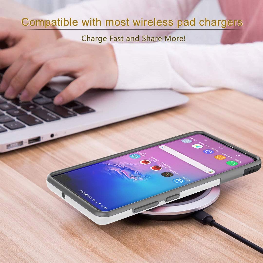 Jeylly Funda para Galaxy S10 Plus, para Samsung S10+, ultra delgada de una pieza de 3 colores de impacto antideslizante resistente TPU suave