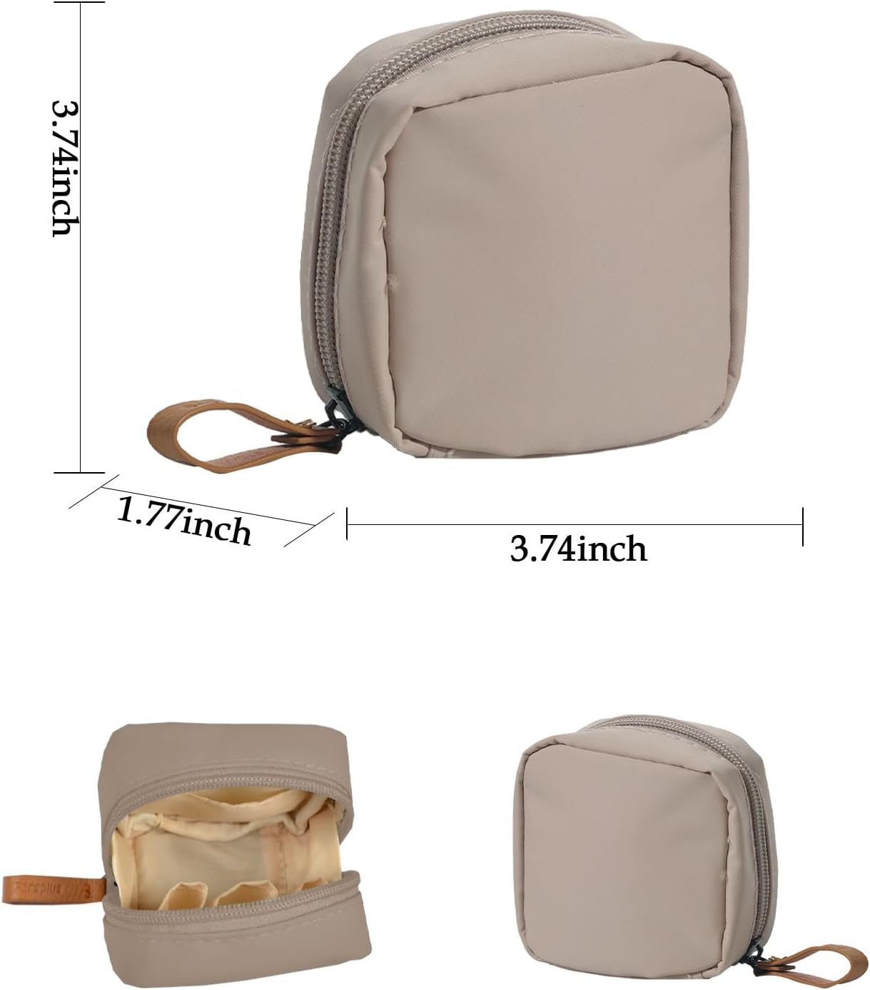 Bolsa de maquillaje bolsa de cosméticos de viaje, bolsa de aseo organizadora, bolsa de accesorios de viaje, Mini Rosa Claro, Todos