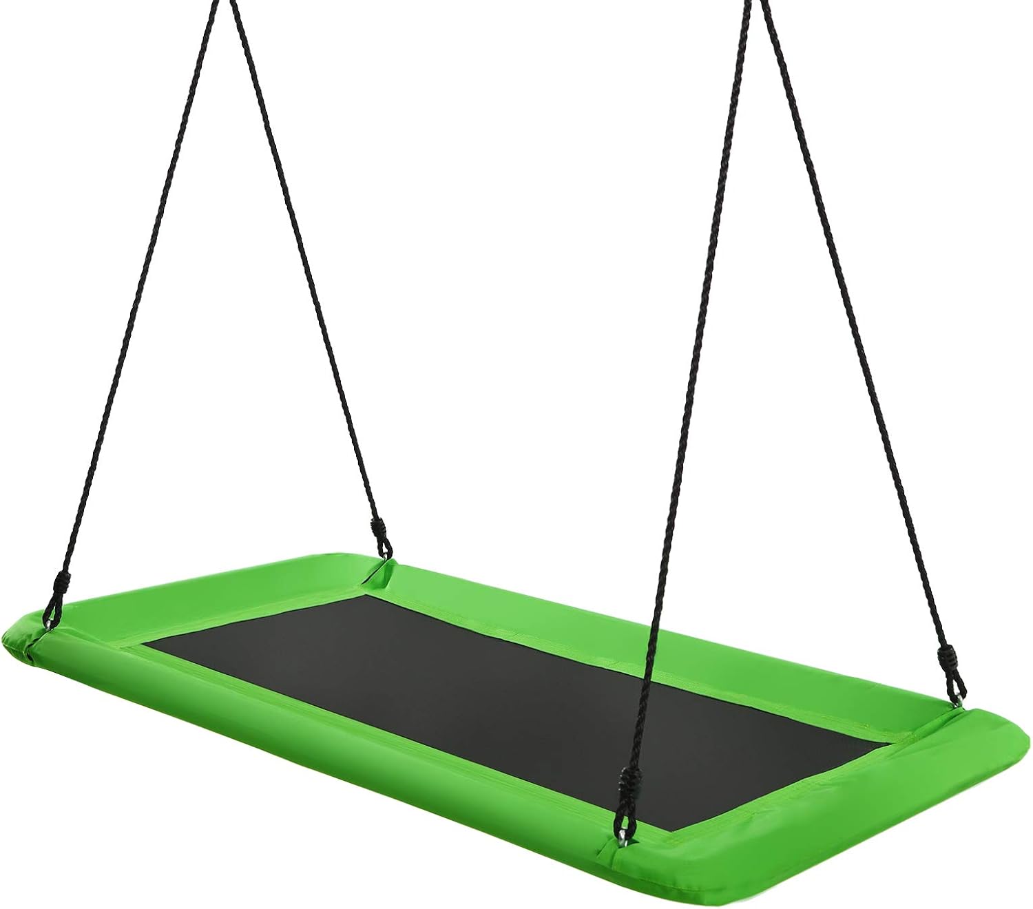 Costzon Juego de columpio rectangular de plataforma gigante de 60 pulgadas para niños y adultos, columpio rectangular resistente al desgaste para