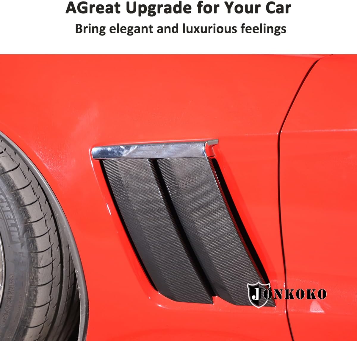 100% fibra de carbono real coche Fender lateral ventilación red de aire etiqueta para Chevrolet Corvette C6 2005-2013 puerta de coche capó flujo