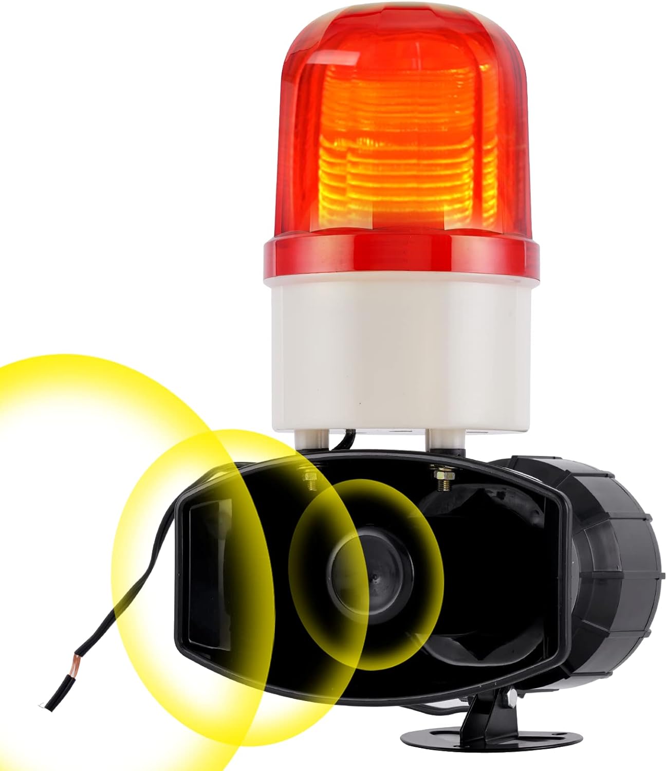 Sonido y luz de alarma ruidosa sirena con luz estroboscópica industrial Led luz de advertencia cuerno sirena alarma 115dB 60W LTE-1101 (AC110V)