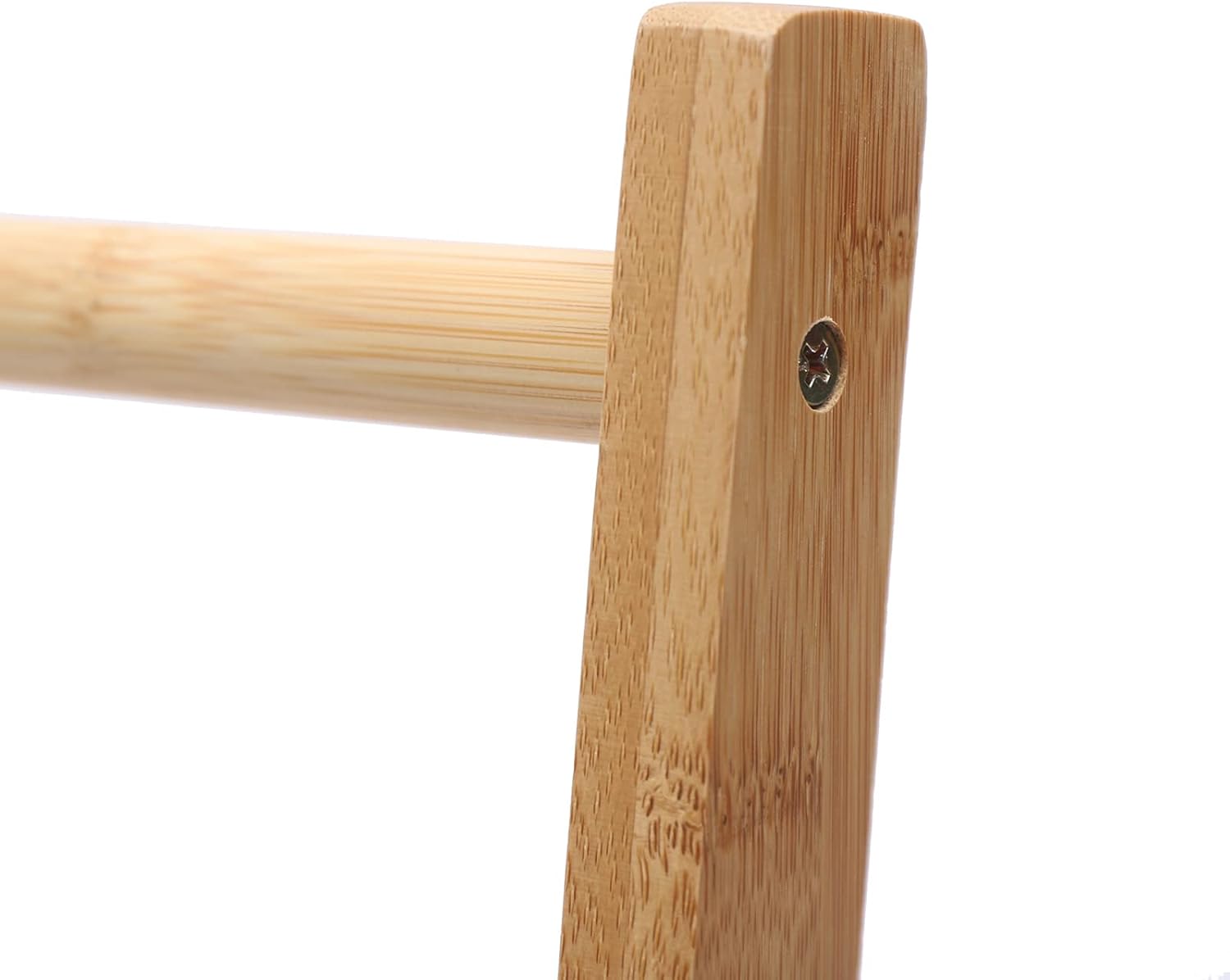 Toallero de bambú, 3 capas de perchas de ropa para el hogar, toallero independiente para suelo de baño, sostiene toallas de baño y toallas de mano,