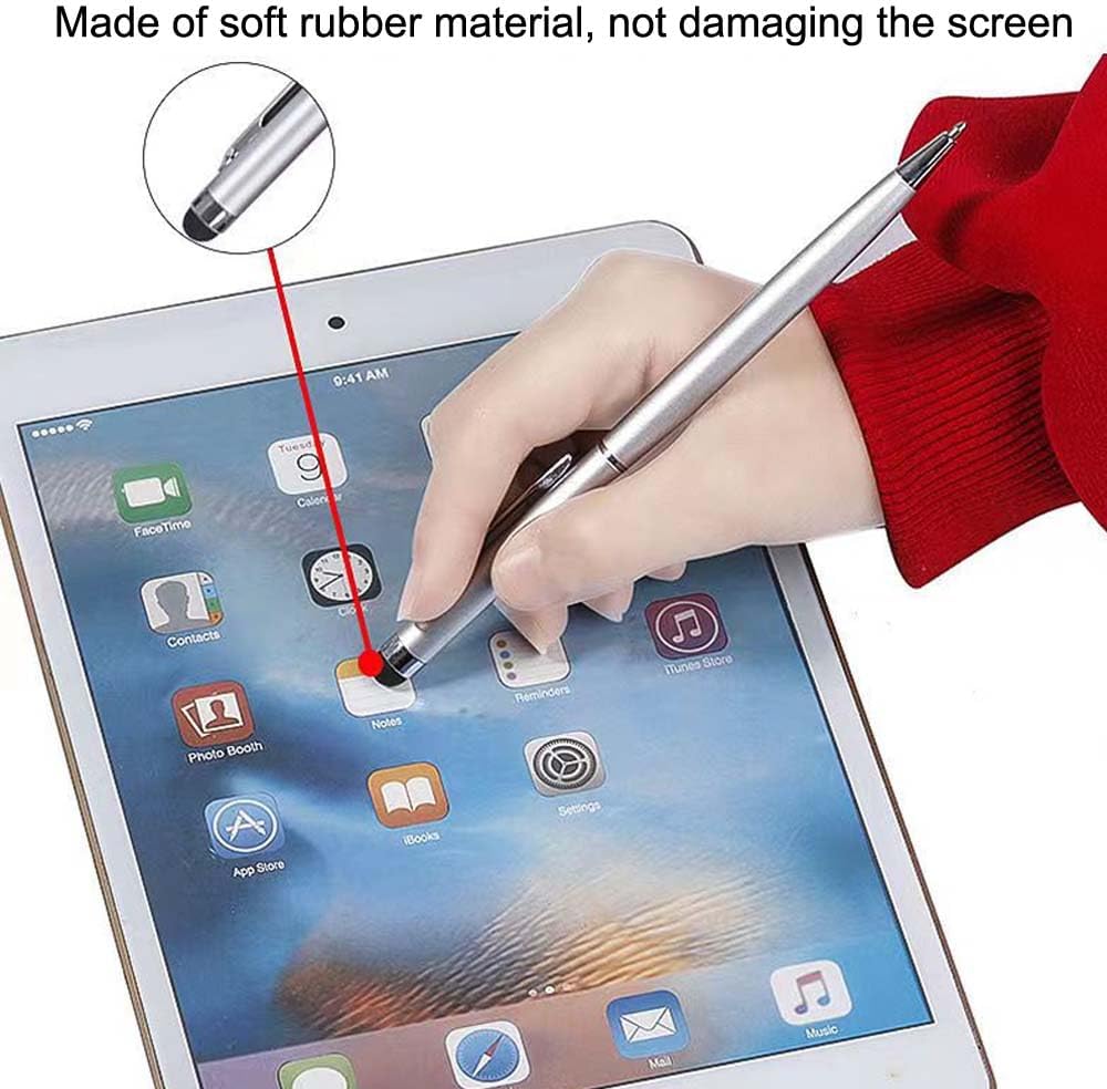 Bolígrafos capacitivos para pantallas táctiles, bolígrafos de estilistas 2 en 1, pantallas táctiles universales para iPad, iPhone, tabletas, Samsung