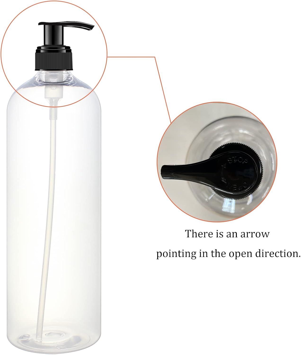 Paquete de 6 botellas dispensadoras de champú y acondicionador de 32 onzas con bomba para acondicionador, jabón, lociones, dispensador de botellas