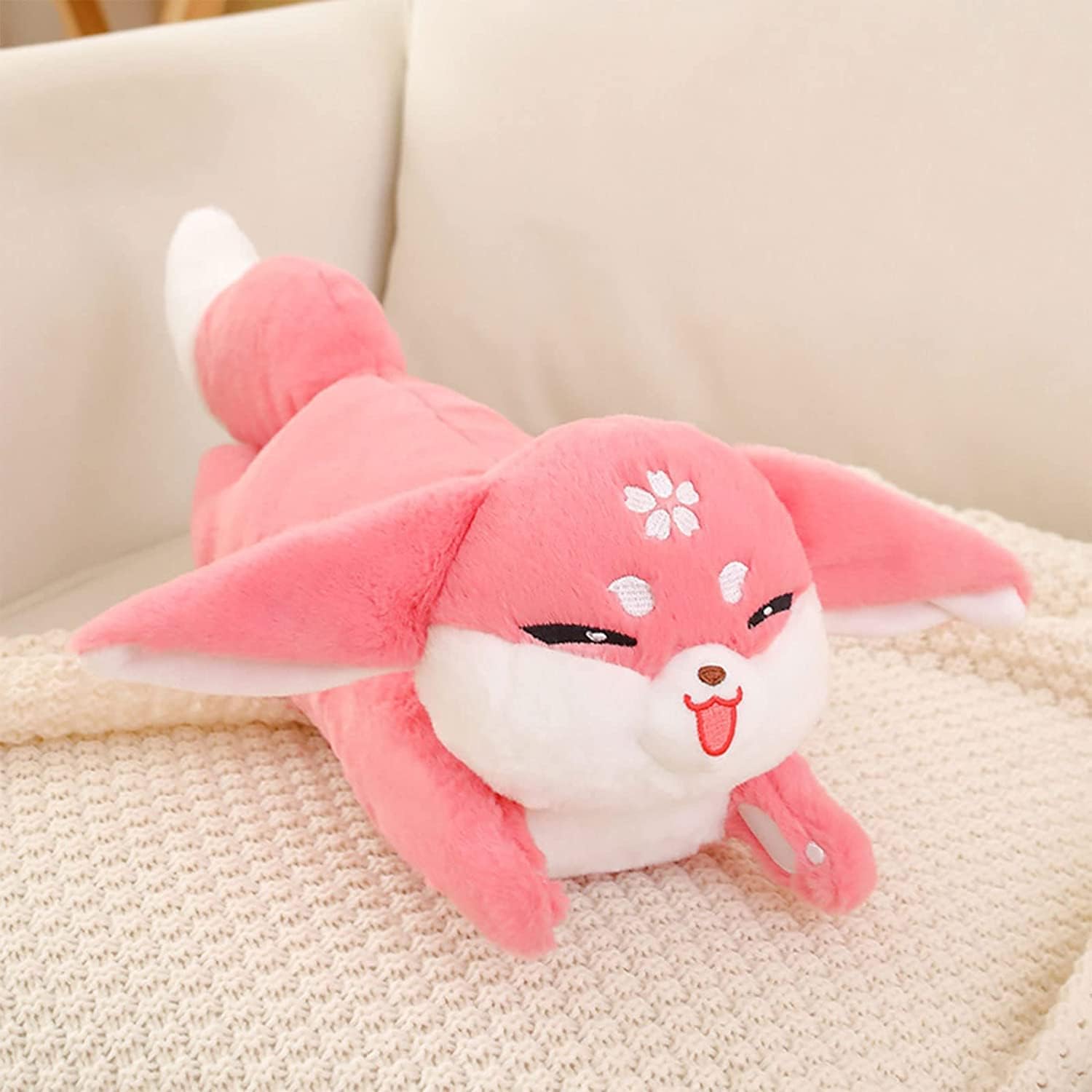 CALEMBOU Almohada de peluche de anime Yae Miko Fox suave colección de regalo para fanáticos (Yae Miko Fox-New)