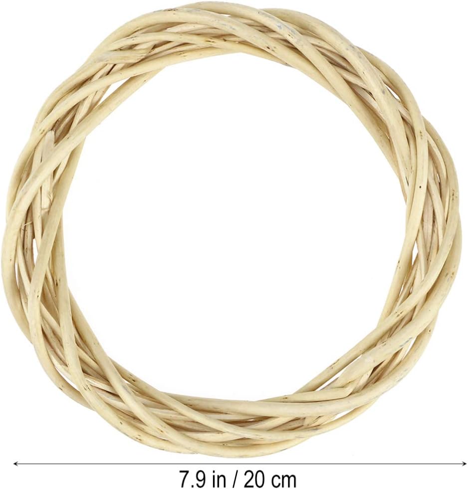ULTNICE Coronas de vid, ramas de vid, corona de ratán de Navidad, ramita decorativa de madera para decoración de manualidades, decoración de puerta,