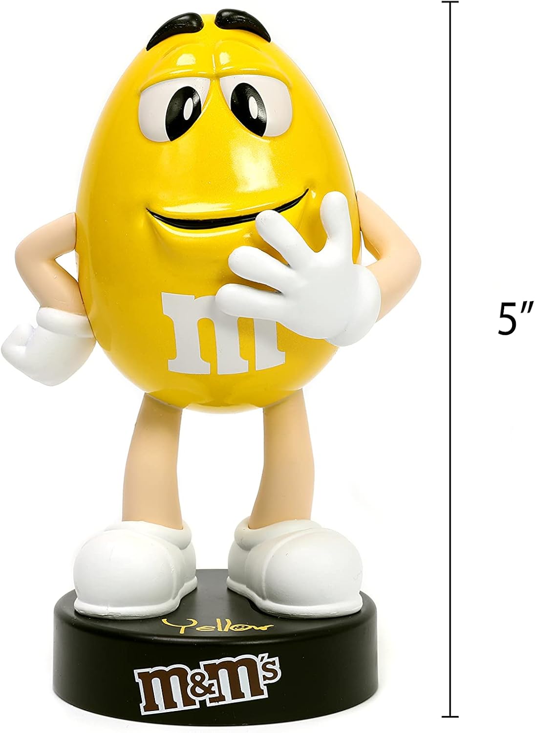 Jada Toys M&M’S – Figura de metal fundido a presión de metal amarillo de 4 pulgadas