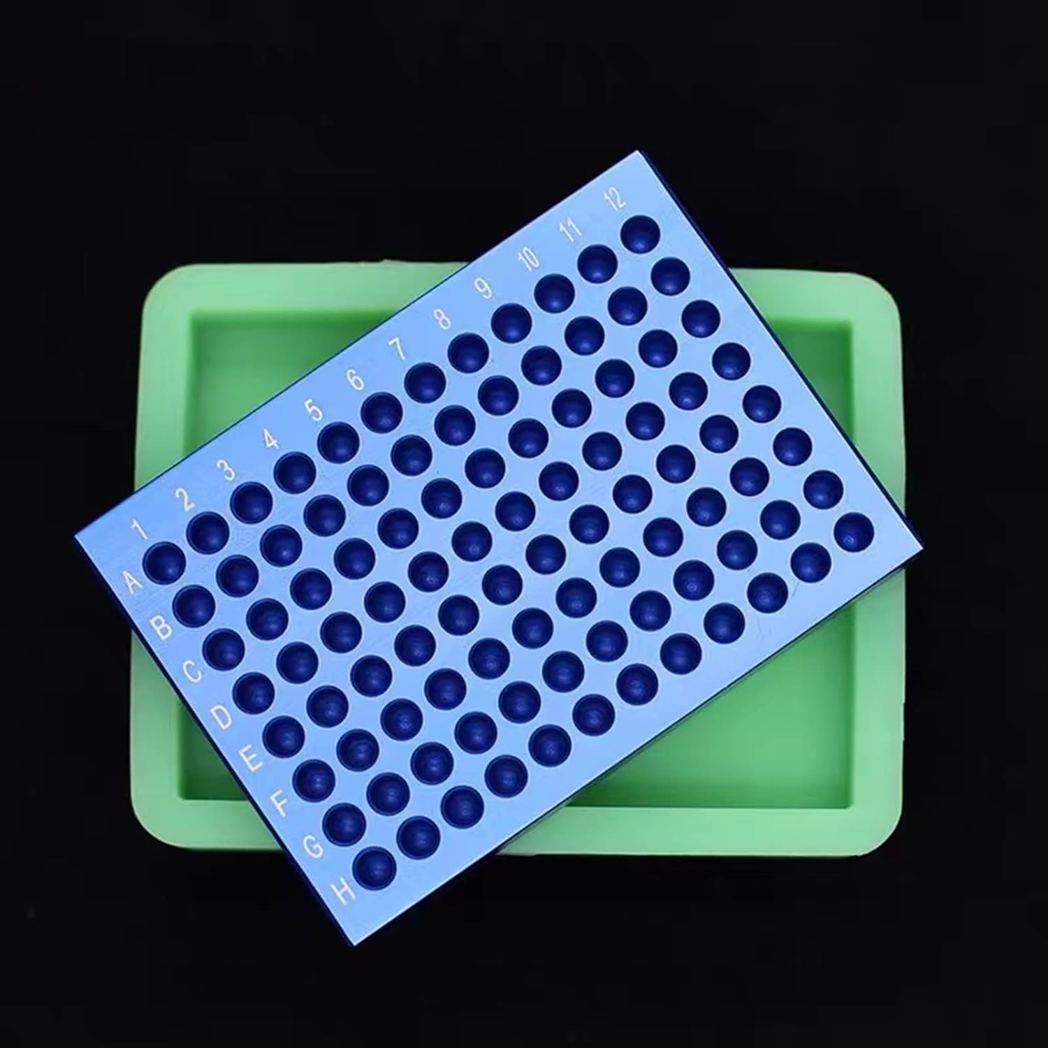 Bloque de enfriamiento de aluminio – Enfriador de placas PCR, 96 pozos para tubos de 0.2 mL, tiras o placas de 96 pocillos (96 pozos)